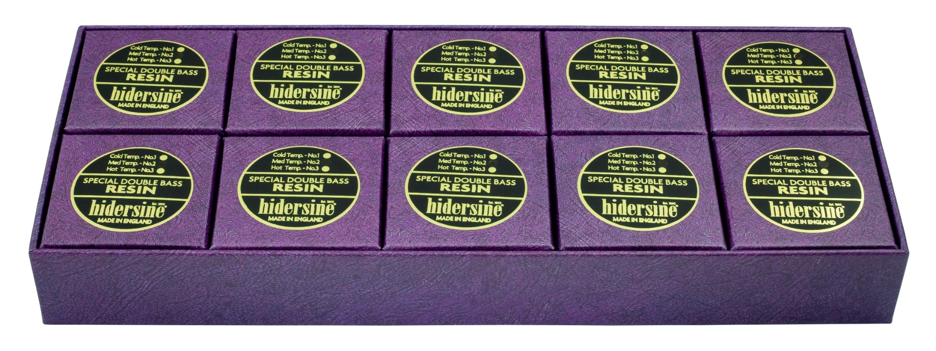 Hidersine Double Bass Rosin Medium, Temperate - BOX OF 10 - Image 1