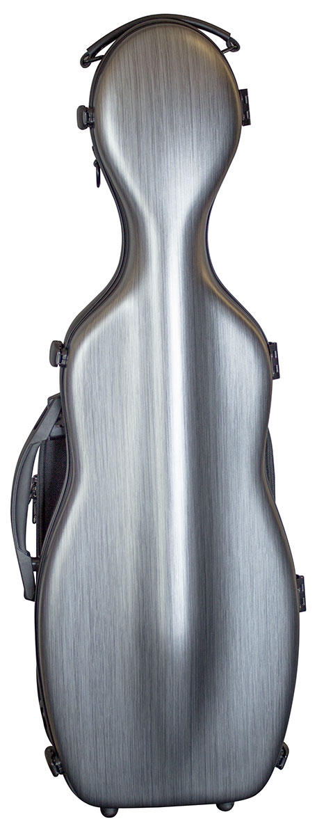 Hidersine Violin Case - Polycarbonate Gourd Brushed Silver - Image 1