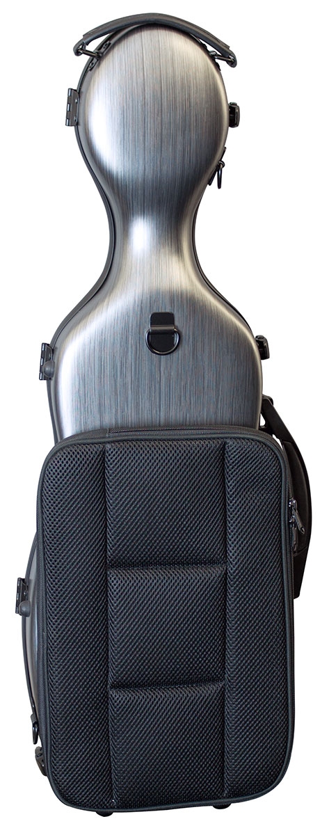 Hidersine Violin Case - Polycarbonate Gourd Brushed Silver - Image 3