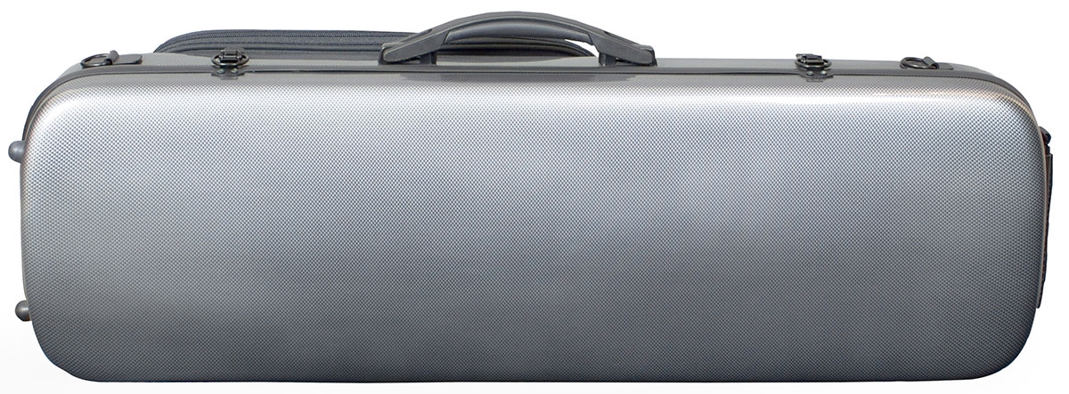 Hidersine Violin Case - Polycarbonate Oblong Carbon Fibre Effect - Image 3