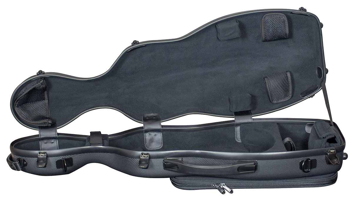 Hidersine Violin Case - Polycarbonate Gourd Carbon Fibre Effect - Image 2