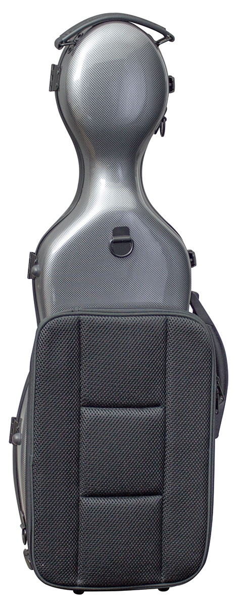 Hidersine Violin Case - Polycarbonate Gourd Carbon Fibre Effect - Image 3