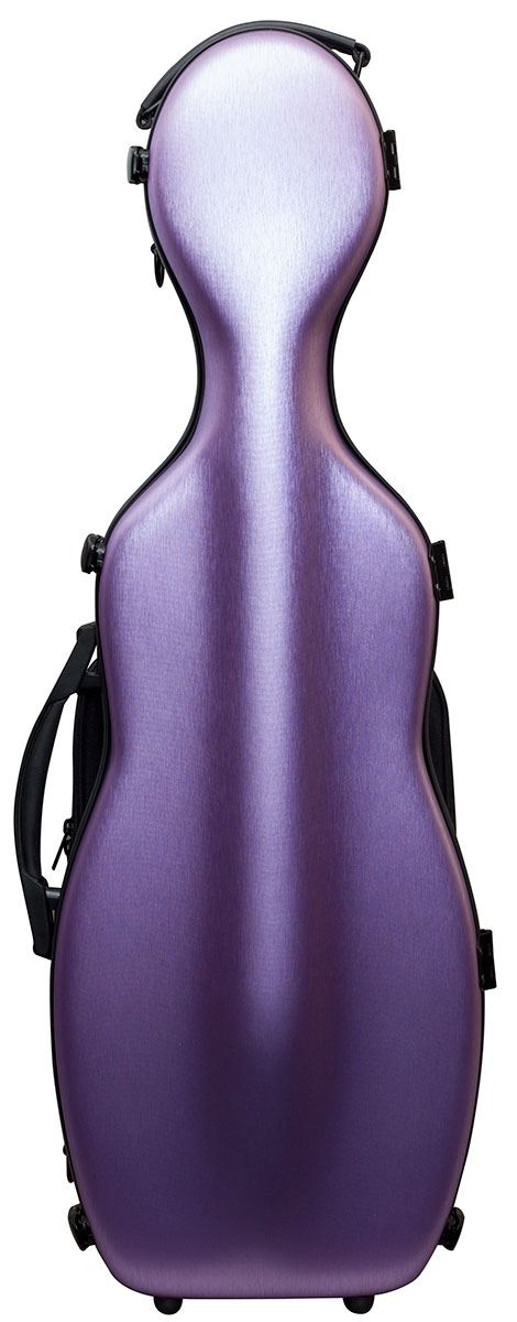 Hidersine Violin Case - Polycarbonate Gourd Brushed Purple - Image 1