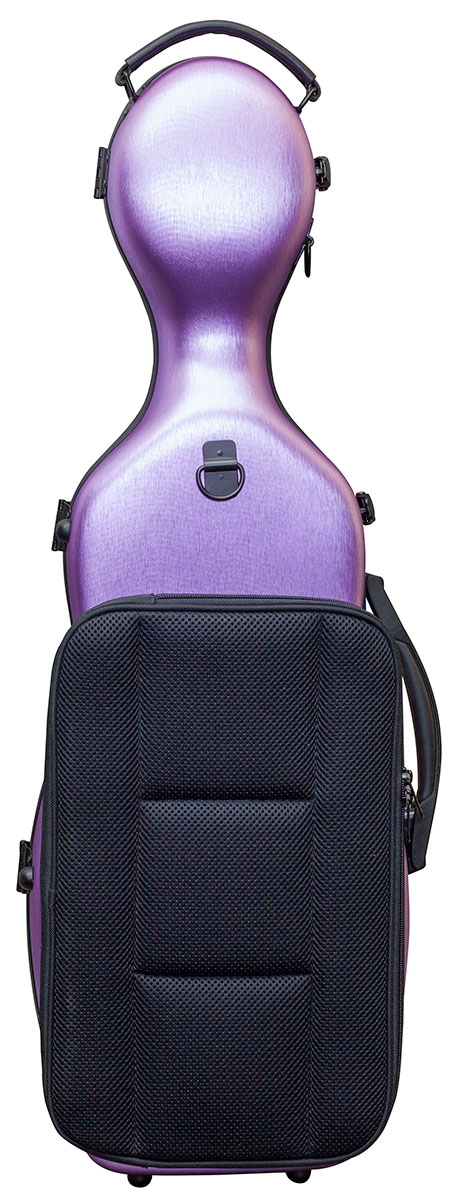 Hidersine Violin Case - Polycarbonate Gourd Brushed Purple - Image 2