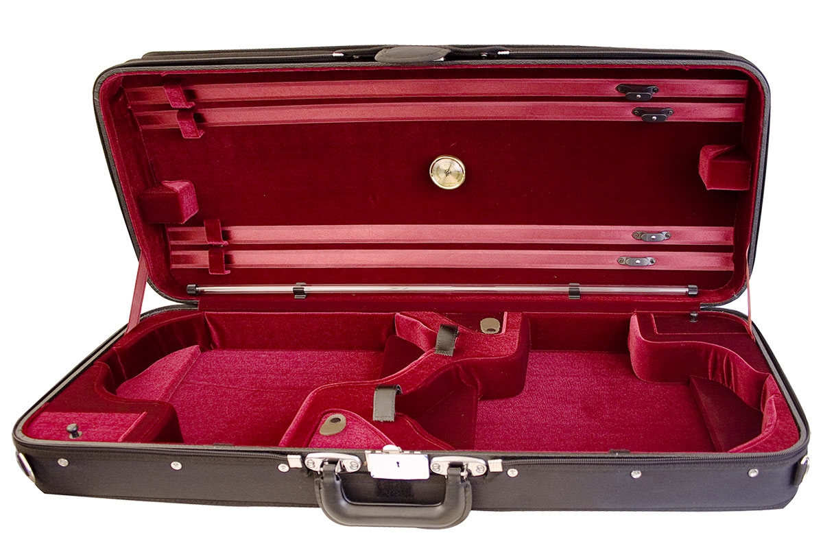 Hidersine Violin Case Double Wooden Arched Top - Image 1
