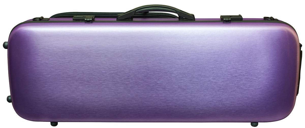 Hidersine Viola Case - Polycarbonate Oblong Brushed Purple - Image 1