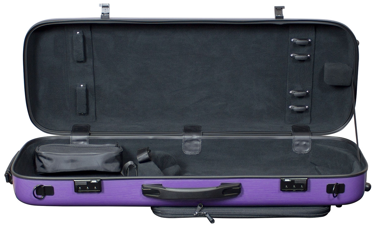 Hidersine Viola Case - Polycarbonate Oblong Brushed Purple - Image 2