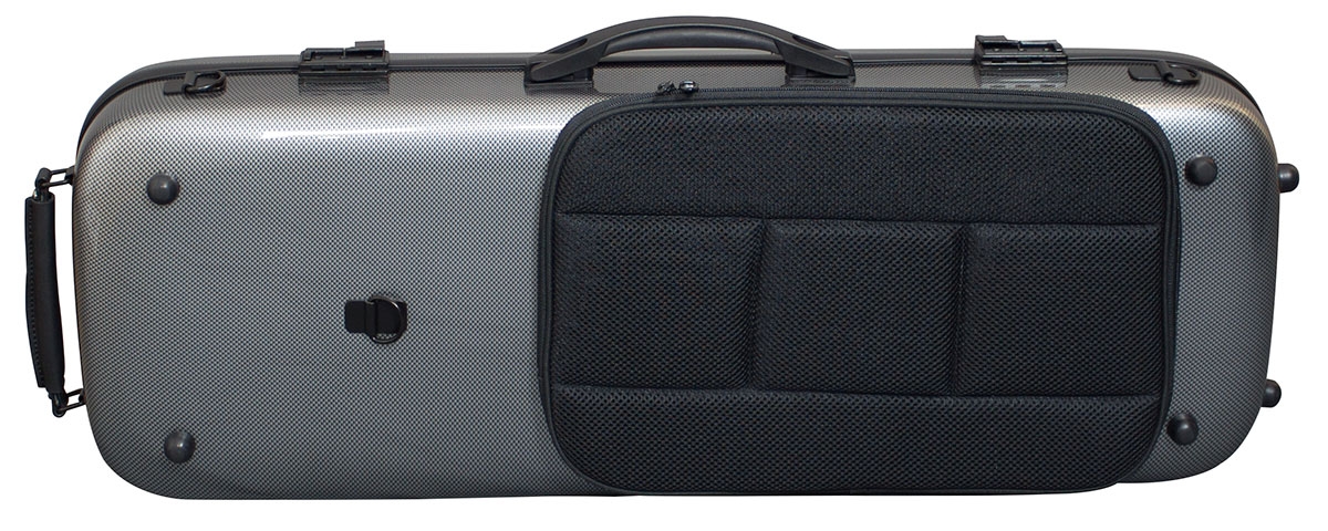 Hidersine Viola Case - Polycarbonate Oblong Carbon Fibre Effect - Image 3