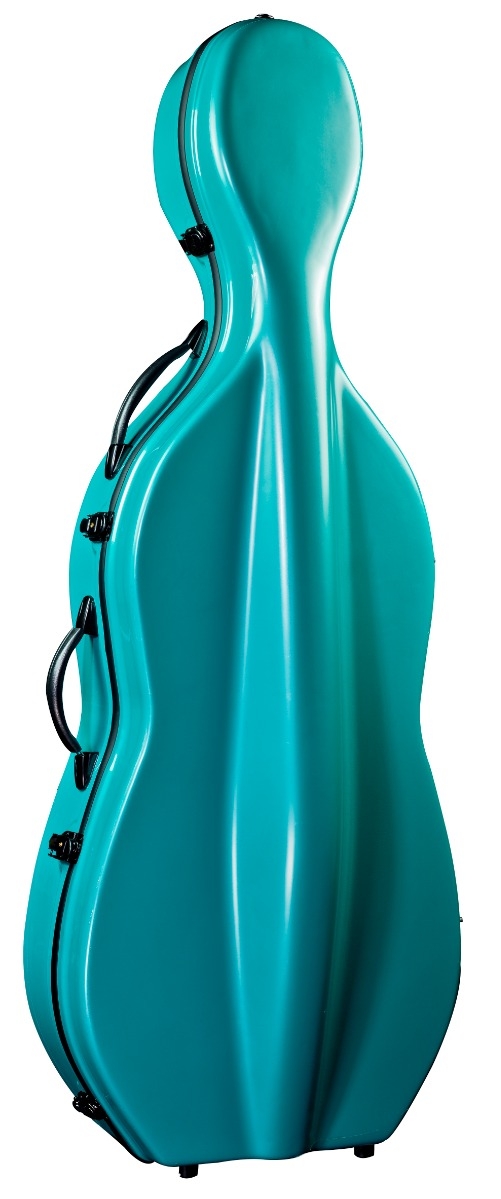 Hidersine Cello Case Fibreglass Light Green - Image 1