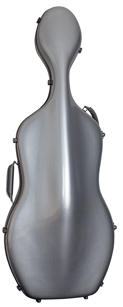 Hidersine Cello Case - Polycarbonate Carbon Fibre Effect - Image 3