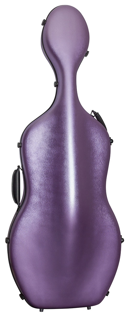 Hidersine Cello Case - Polycarbonate Brushed Purple - Image 1