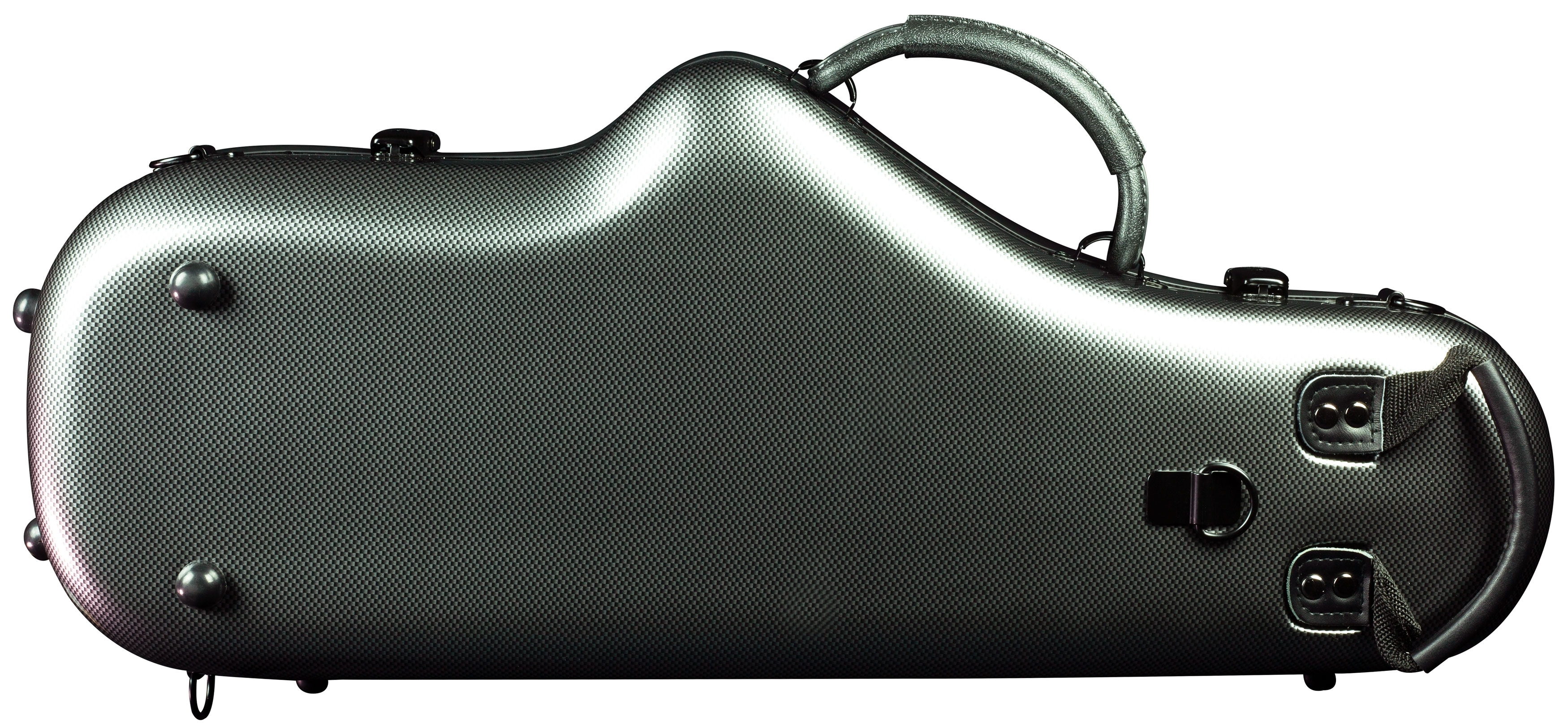 Champion Polycarbonate Alto Sax Case - Black Grid - Image 2