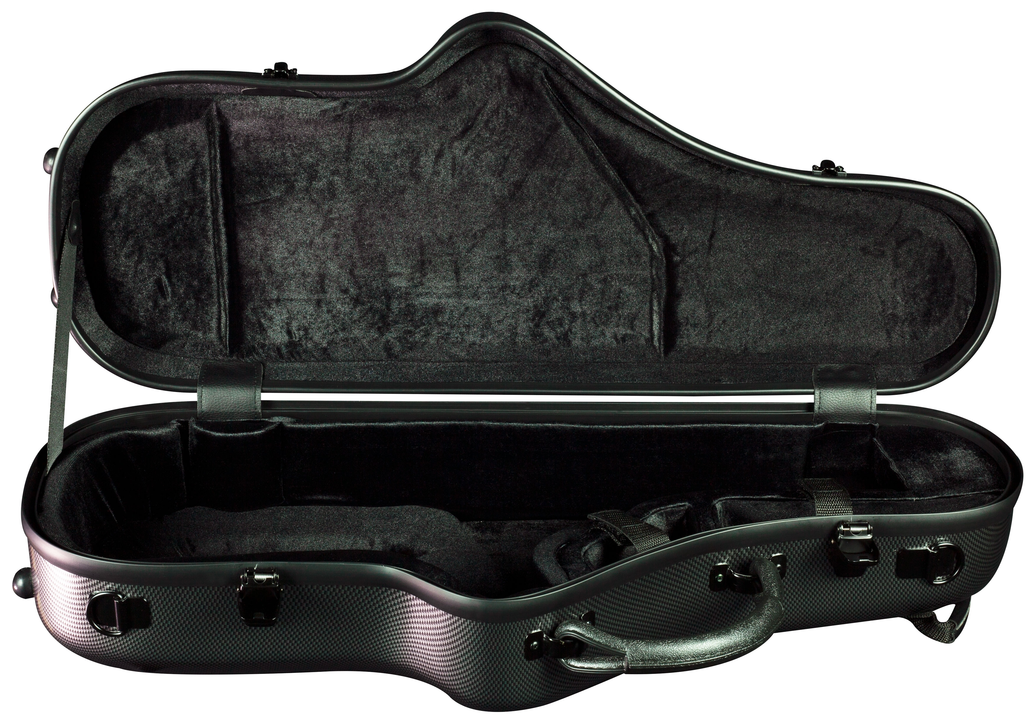 Champion Polycarbonate Alto Sax Case - Black Grid - Image 3