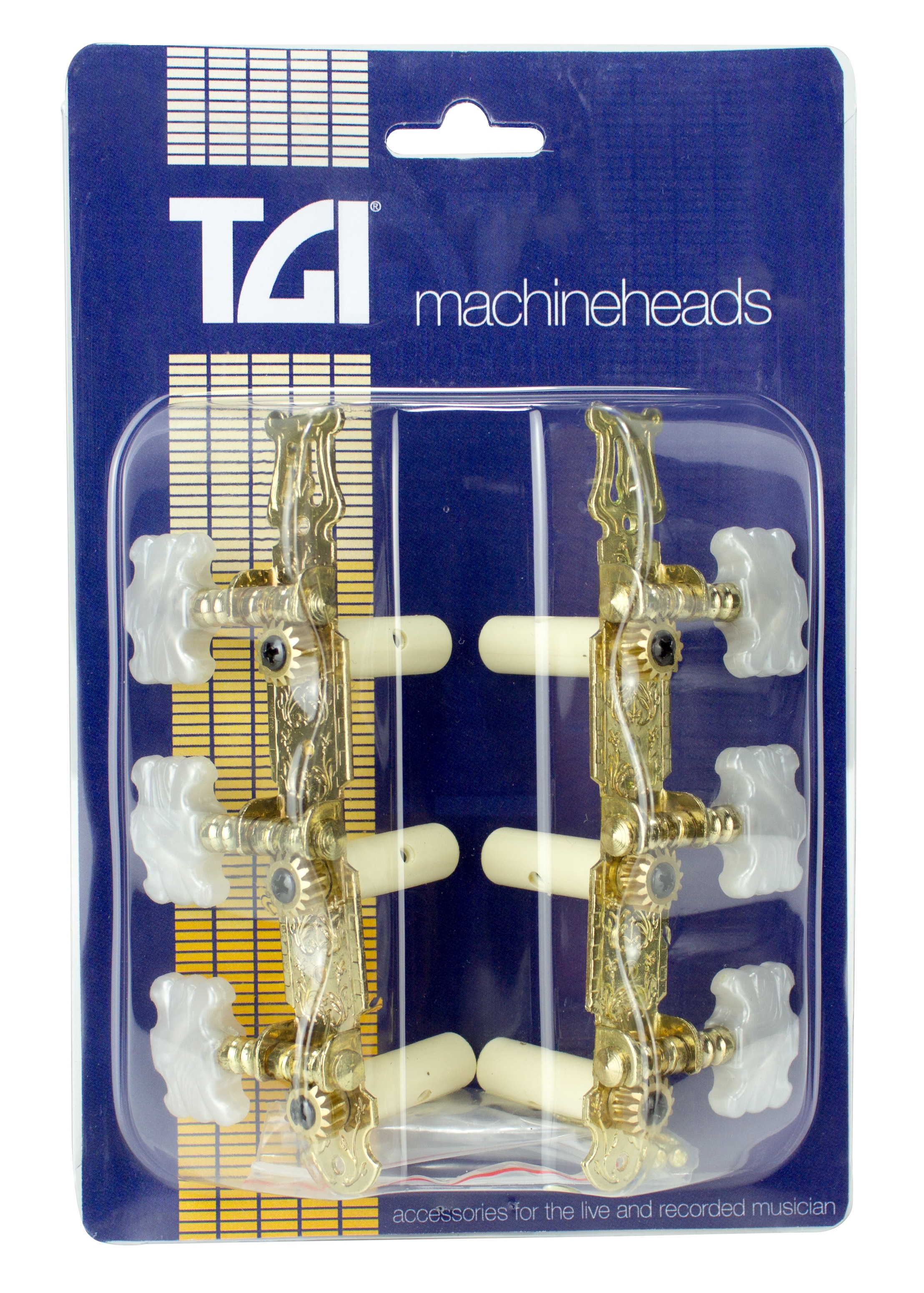 TGI Machineheads. Classical 3 in a Line. Lyra Style. Gold - Image 1