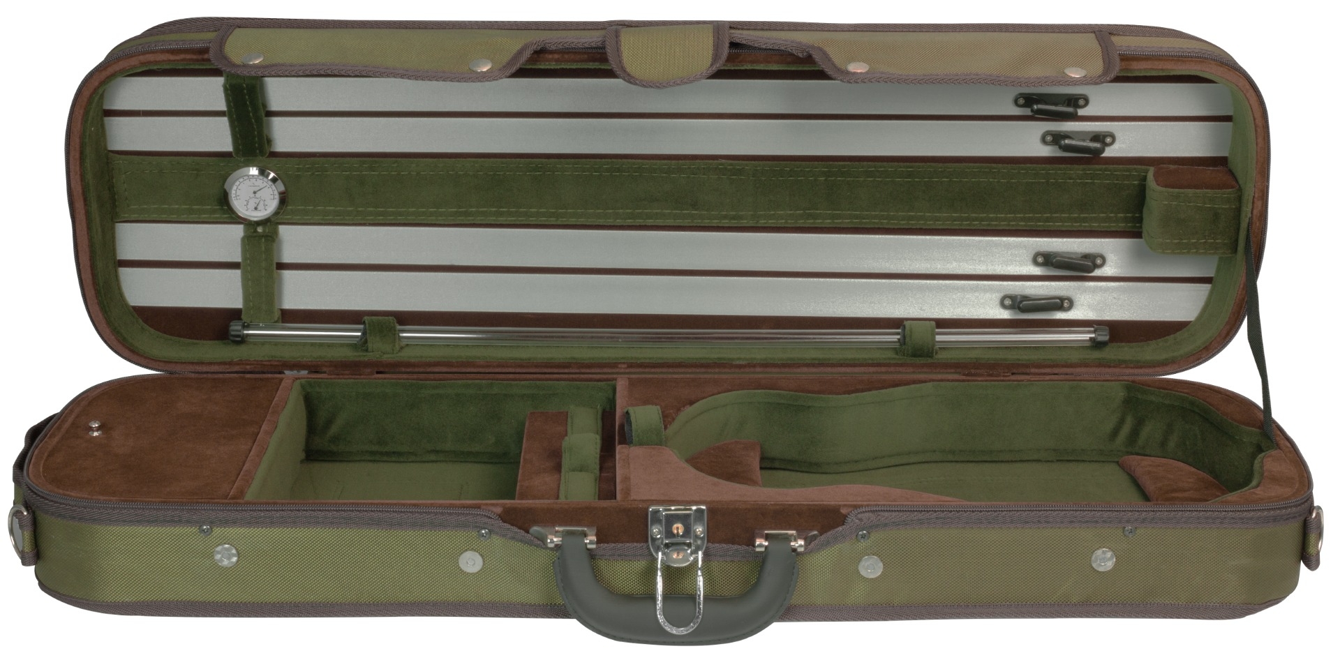 Hidersine Violin Case 4/4 Light Oblong - Olive - Image 1