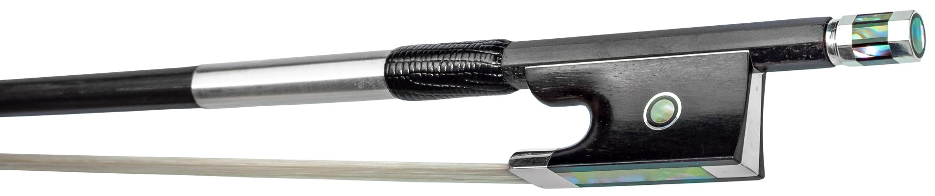 Hidersine Violin Bow 4/4 Carbon Fibre. Premium Unidirectional. Decorated screw - Image 2