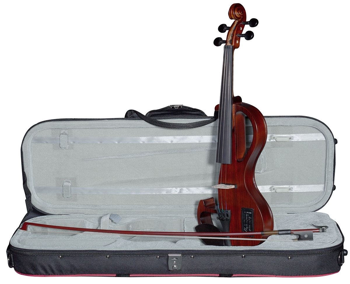 Hidersine Electric Violin Outfit - Zebrawood Finish - Image 3