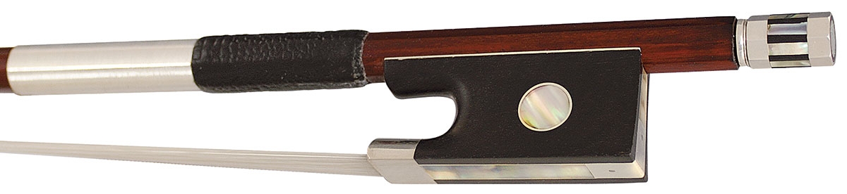Hidersine Premium Violin Bow 1/2 Pernambuco Silver Mounted Round - Image 1